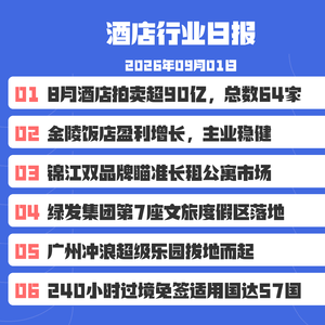 26/9/1 八月,全国进行64家酒店拍卖,总额突破90亿元
