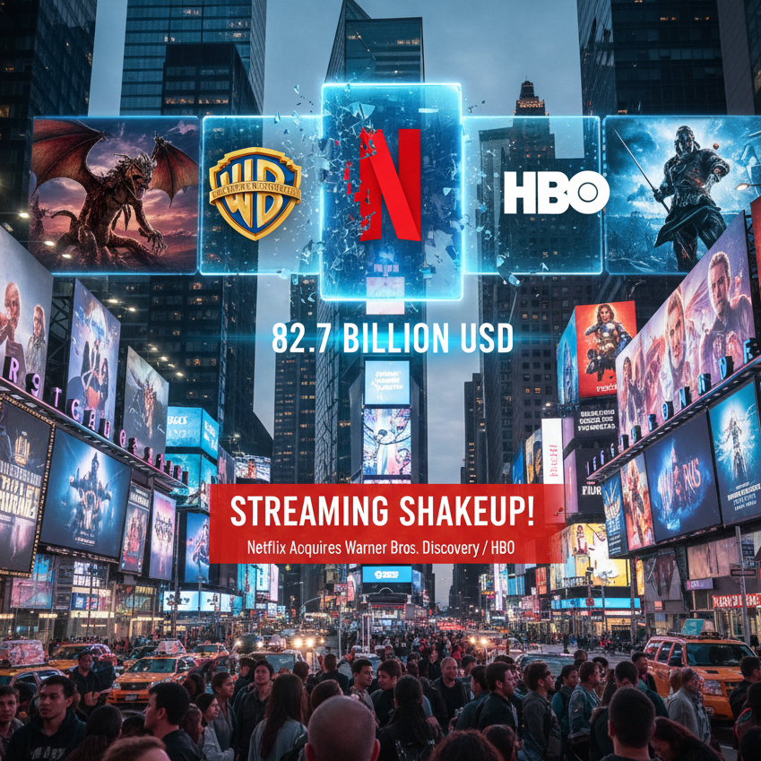 流媒体变天！827亿美金！Netflix吞下华纳兄弟与HBO，观众的钱包会怎样？ episode artwork