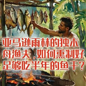 亚马逊雨林的渔夫，如何熏制好足够吃半年的鱼干！#助眠 #助眠故事 #睡前故事