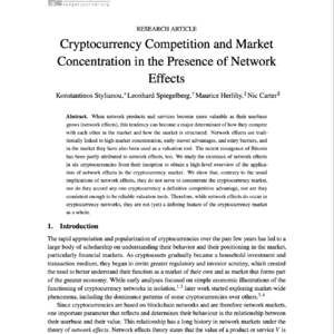 【第426期】(Ledger)加密货币的“网络效应”是神话还是现实?比特币、以太坊等六大币种竞争与市场集中度研究揭秘