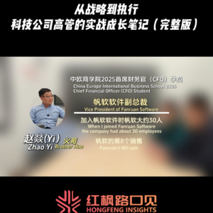 从销售到高管-帆软赵燚（yi）火哥的故事