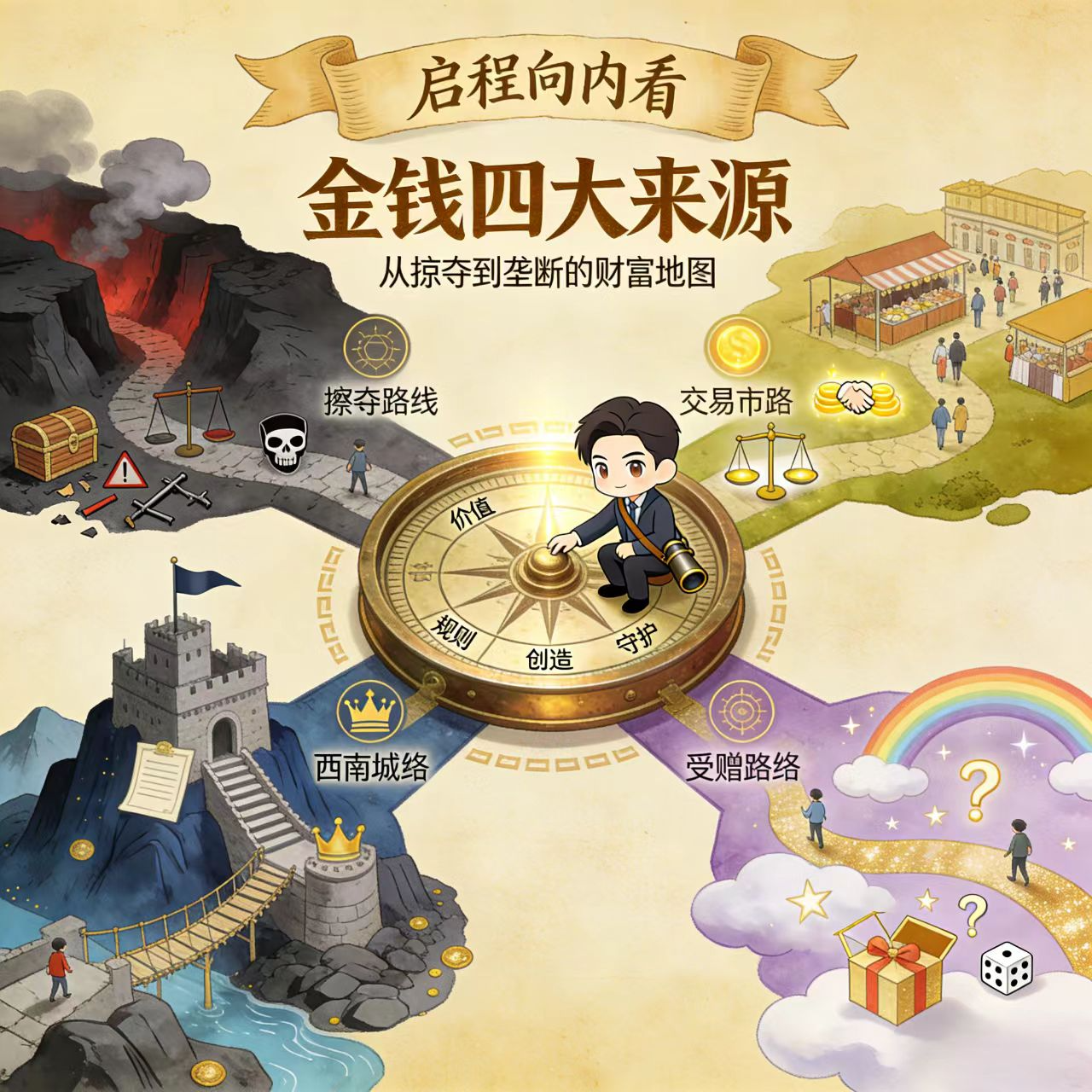 《启程向内看》- 金钱四大来源：从掠夺到垄断的财富地图 episode artwork