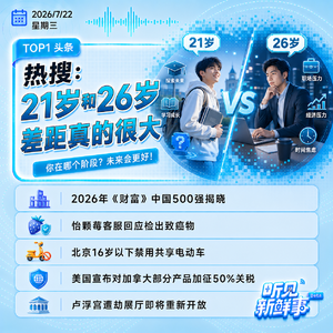 0722｜《财富》中国500强揭晓；怡颗莓检出致癌物；高德发布位置口令；21岁和26岁差距