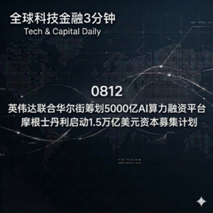 0812 英伟达联合华尔街筹划5000亿AI算力融资平台 摩根士丹利启动1.5万亿美元资本募集计划
