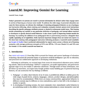 【第111期】LearnLM：Gemini在教育场景的应用