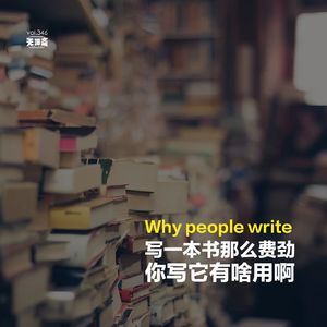vol.346 写一本书那么费劲你写它有啥用啊