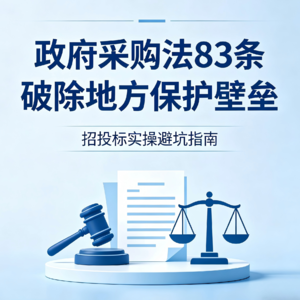 被地方保护“隐形墙”挡在门外？这把《政府采购法》第83条的法律锤子，我教你用！
