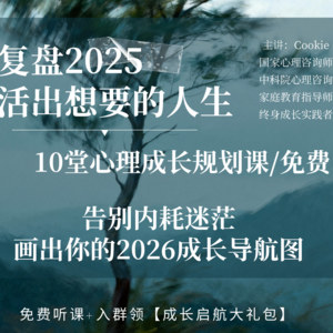不一样的复盘,打开2026新局面。告别错误年度总结,活出想要的人生。【纯干货】