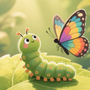 毛毛虫变蝴蝶