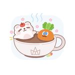 在煎草莓甜甜圈