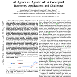 【第335期】（中文）AI Agents与Agentic AI：概念、应用与挑战