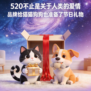 520不止是关于人类的爱情:品牌给猫猫狗狗也准备了节日礼物