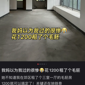 都市年轻人在打工地租住毛坯房蔚然成风