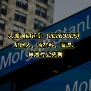 20260805-大摩周期论剑：机器人、原材料、商城、保险行业更新