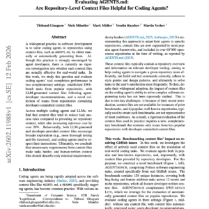 【第555期】编码代理中 AGENTS.md 上下文文件的效用评估