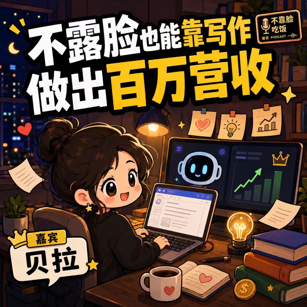 不露脸不直播｜00后女生靠码字赚50万的爆款方法论全公开！ episode artwork
