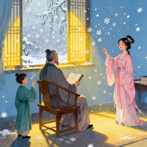 108《世说新语》咏雪诗会-未若柳絮因风起