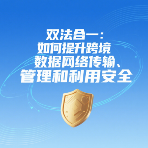 双法合一：如何提升跨境数据网络传输、管理和利用安全