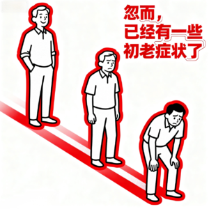 59.忽而，已经有一些初老症状了