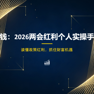 016期《搞钱：2026两会红利个人实操手册》