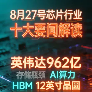 存储巨头扩产！芯片行业十大要闻解读 (0827)