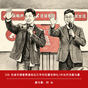 208.在曲艺播客赛道独处三年的狂喜与挣扎 | 村长对话星马豪