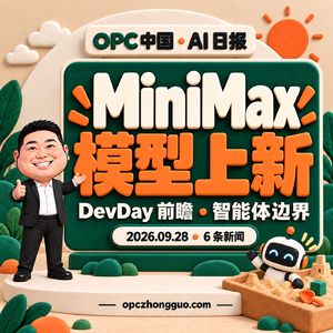 9月28日｜MiniMax 模型上新、DevDay 前瞻与智能体边界