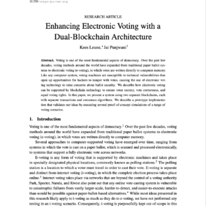 【第424期】(Ledger)双区块链架构如何破解电子投票的“安全vs隐私”难题:一篇顶刊论文的深度解析