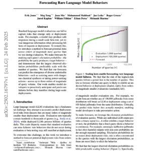 【第258期】Forecasting Rare Language Model Behaviors