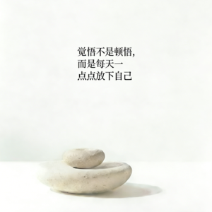 觉悟不是顿悟，而是每天一点点放下自己