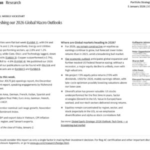 高盛重磅预测：2026全球市场，牛市广度扩容但回报放缓