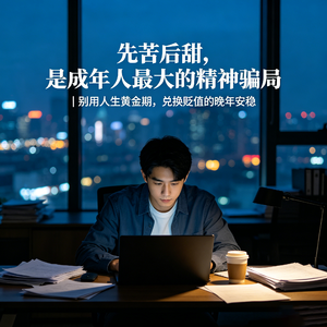 18|先苦后甜,是成年人最大的精神骗局|别用人生黄金期,兑换贬值的晚年安稳
