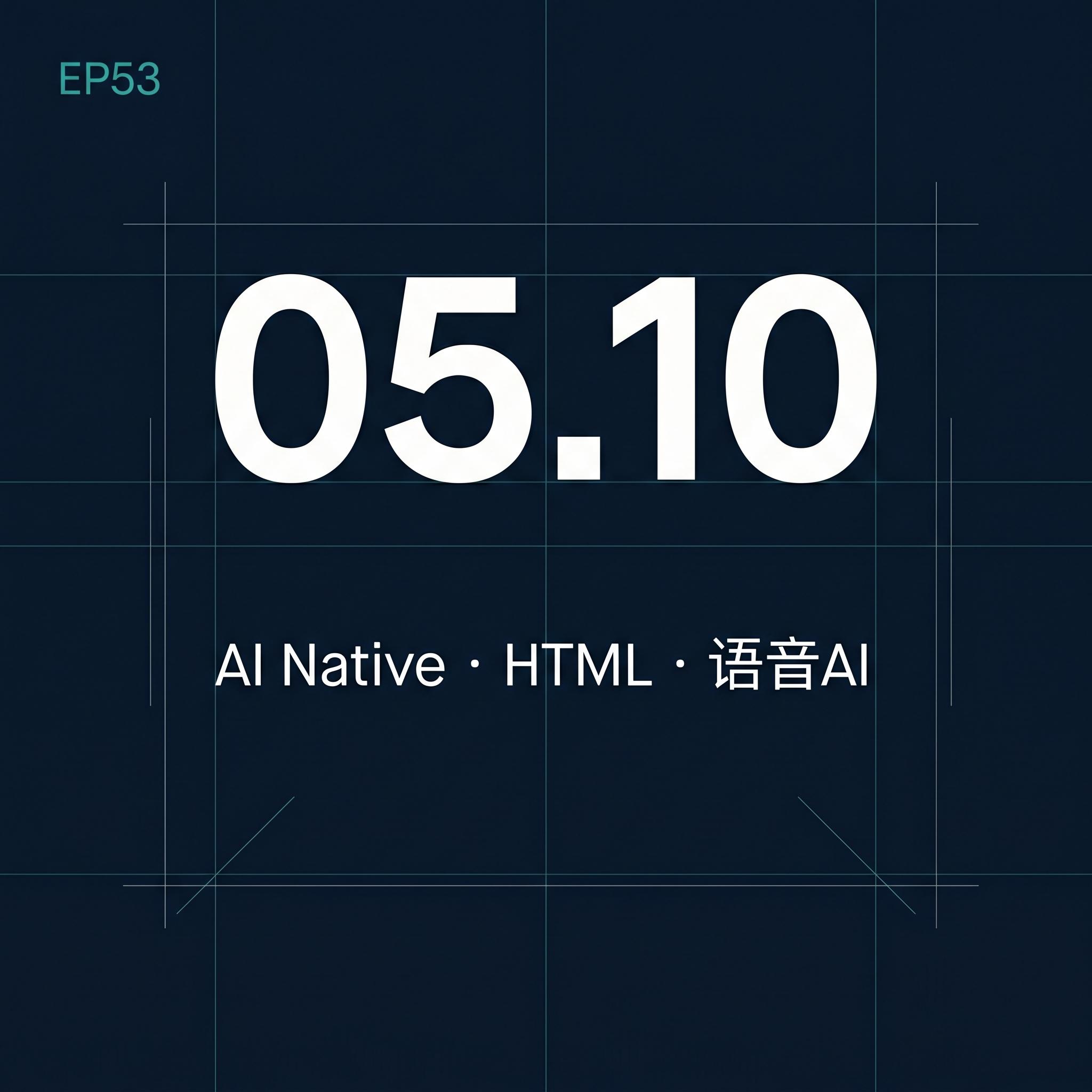 EP53 · AI Native 组织变革 / Claude Code HTML / 语音 AI · 05.10 早报 episode artwork