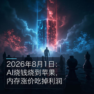 2026年8月：内存涨价吃掉苹果，AI烧钱烧到谁家