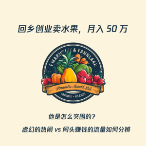 返乡创业，月入50万，他做对了什么？虚幻的热闹 vs 闷头赚现金