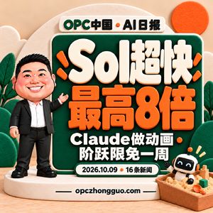 Sol超快最高8倍|Claude动画测试|Step5限免一周|10月9日