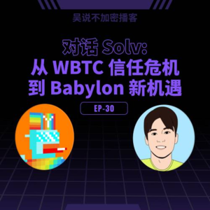 EP-30 对话 Solv: 从 WBTC 信任危机到 Babylon 新机遇
