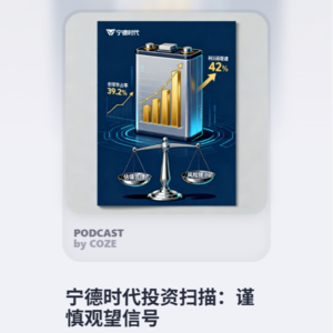 宁德时代投资扫描：谨慎观望信号