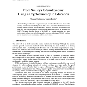 【第390期】（Ledger）加密货币：冰岛大学“笑脸币”SMLY实验，如何用区块链激励学生学习与公益？