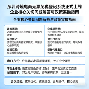 正式上线 “无票免税” 登记！ 深圳卖家关心这些问题