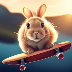 滑板兔