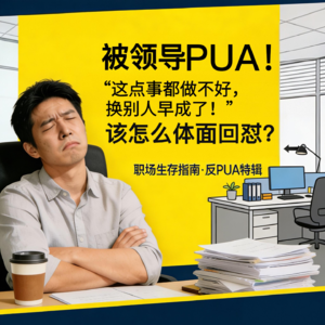 被领导 PUA：“这点事都做不好，换别人早成了”， 该怎么体面怼回去？