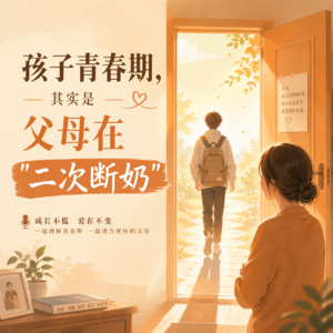 孩子青春期，其实是父母在"二次断奶"