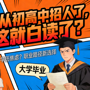 006企业开始从初高中招人了，大学这就白读了？