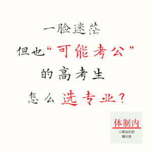 如果你希望“至少考公是个退路”，该怎么填高考专业？|《考公人》加更