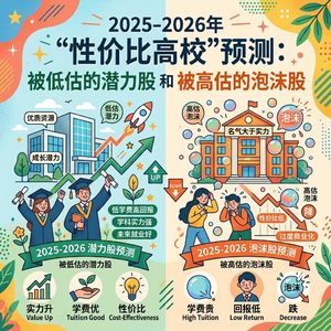 2026年“性价比高校”预测：被低估的潜力股和被高估的泡沫股！