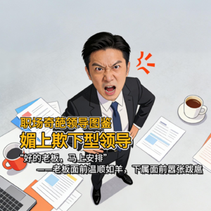 职场奇葩领导图片之媚上欺下型