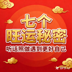 七个旺运秘密，听话照做遇到更好自己