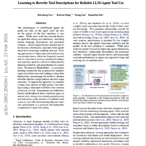 【第558期】Trace-Free+：大语言模型智能体工具描述改写框架