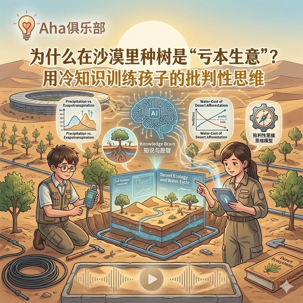 Vol2.4 【热点】 为什么在沙漠里种树是“亏本生意”？用冷知识训练孩子的批判性思维 episode artwork